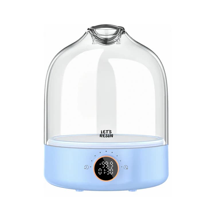 LET’S RESIN AirZero Resin Bubble Remover with its clear vacuum lid and digital controls