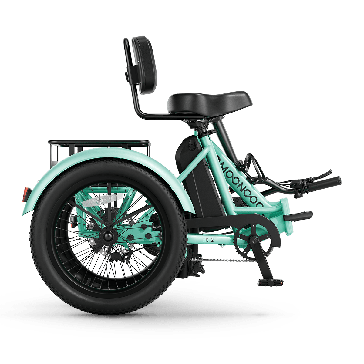 Mooncool TK2 Folding Electric Trike folded for storage