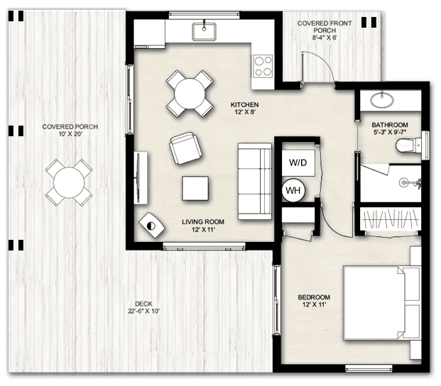 Floor plan diagram for the Truoba Mini 220