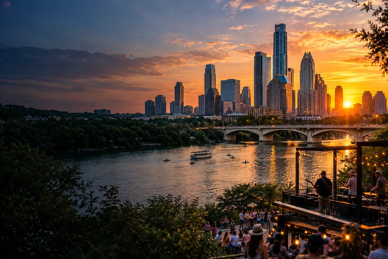 Austin destination skyline and city atmosphere