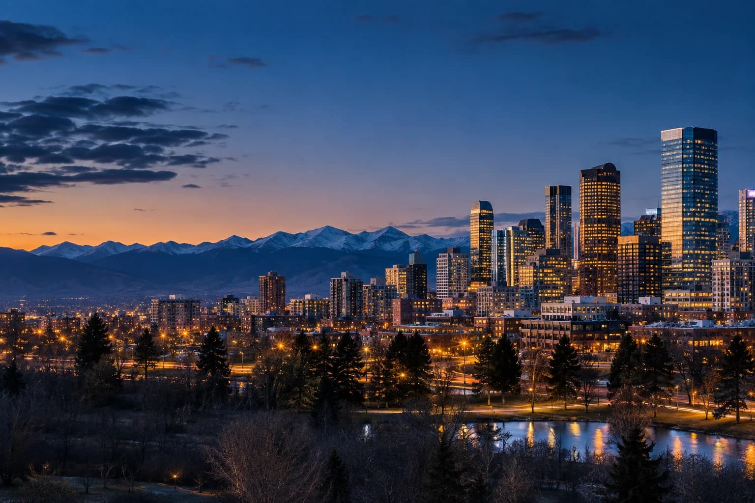 Denver destination skyline and city atmosphere
