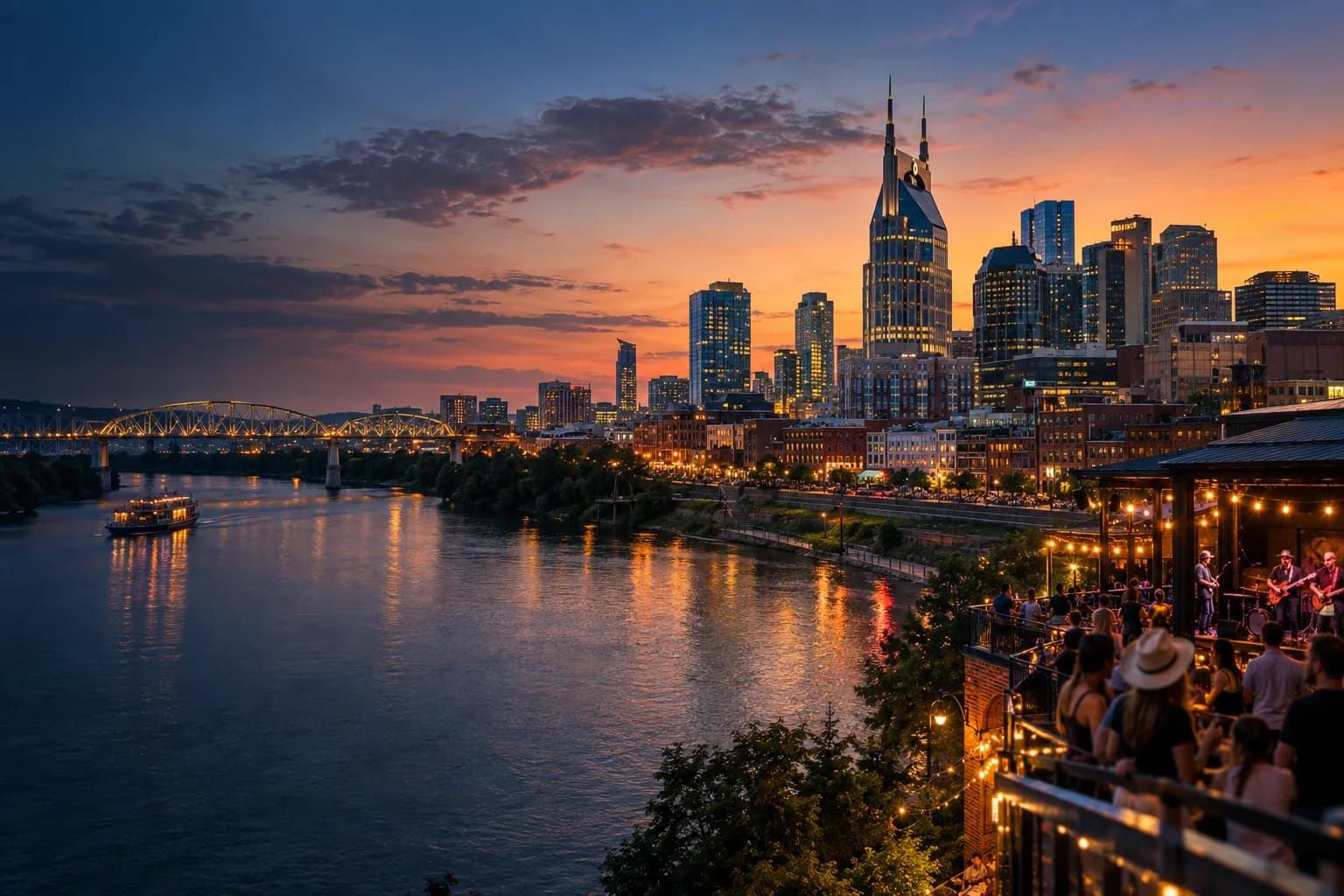 Nashville destination skyline and city atmosphere