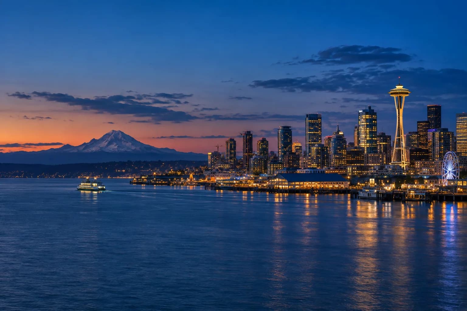 Seattle destination skyline and city atmosphere