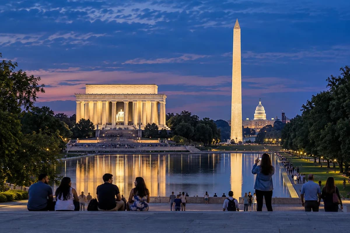 Representative view for Monuments by Night in Washington, DC