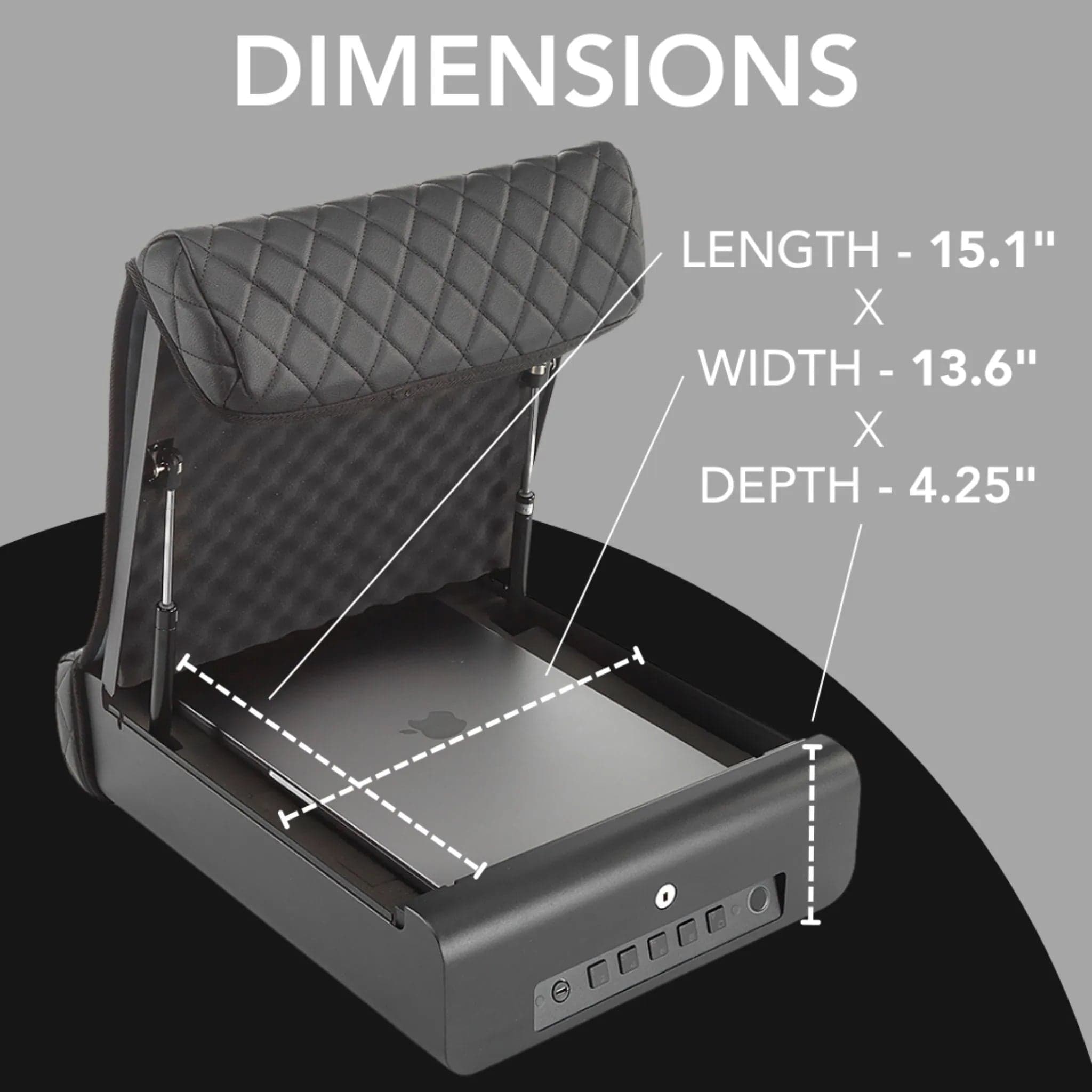 Official BoostedSafe Elite dimensions diagram